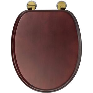 Croydex WL515202 Moulded Wood Mahogany Effect Toilet Seat, Brass Hinges, 48 x 38 x 7 cm Croydex WL515202 Moulded Wood Mahogany Effect Toilet Seat, Brass Hinges, 48 x 38 x 7 cm