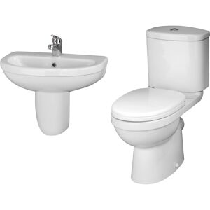 Balterley Vito Ceramic Bathroom Bundle - Toilet Pan with Cistern & Soft Close Seat, 550mm Balterley Vito Ceramic Bathroom Bundle - Toilet Pan with Cistern & Soft Close Seat, 550mm