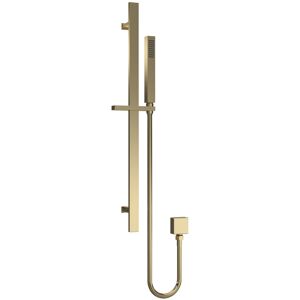 Balterley Rectangular Slider Rail Kit with Outlet Elbow - Brushed Brass Balterley Rectangular Slider Rail Kit with Outlet Elbow - Brushed Brass