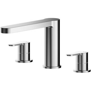 Balterley Contemporary Round Deck 3 Mounted Tap Hole Bath Filler Tap - Chrome Balterley Contemporary Round Deck 3 Mounted Tap Hole Bath Filler Tap - Chrome