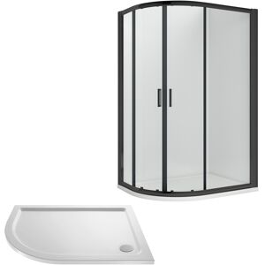 Balterley Ruwa Shower Enclosure Bundle - Offset Left Hand Quadrant & Slimline Tray - Black Balterley Ruwa Shower Enclosure Bundle - Offset Left Hand Quadrant & Slimline Tray - Black
