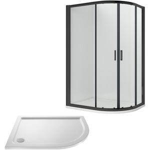 Balterley Ruwa Shower Enclosure Bundle - Offset Right Hand Quadrant & Slimline Tray - Blac Balterley Ruwa Shower Enclosure Bundle - Offset Right Hand Quadrant & Slimline Tray - Blac