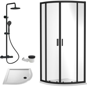 Balterley Ruwa Shower Enclosure Bundle - Quadrant Enclosure, Tray, Round Shower Kit & Wast Balterley Ruwa Shower Enclosure Bundle - Quadrant Enclosure, Tray, Round Shower Kit & Wast