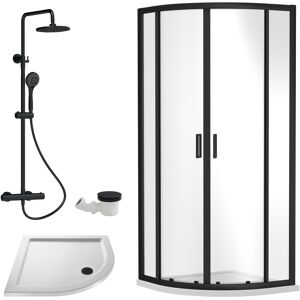 Balterley Ruwa Shower Enclosure Bundle - Quadrant Enclosure, Tray, Round Shower Kit & Wast Balterley Ruwa Shower Enclosure Bundle - Quadrant Enclosure, Tray, Round Shower Kit & Wast