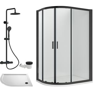 Balterley Ruwa Shower Enclosure Bundle - Offset Left Quadrant, Tray, Round Shower & Waste Balterley Ruwa Shower Enclosure Bundle - Offset Left Quadrant, Tray, Round Shower & Waste