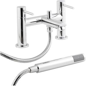 Balterley Deck Mounted Round Bath Shower Mixer Tap with Shower Kit - Chrome Balterley Deck Mounted Round Bath Shower Mixer Tap with Shower Kit - Chrome
