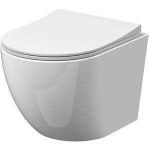 Balterley Rimless Wall Hung Toilet Pan & Soft Close Sandwich Seat - 360mm x 360mm x 482mm Balterley Rimless Wall Hung Toilet Pan & Soft Close Sandwich Seat - 360mm x 360mm x 482mm
