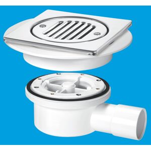McAlpine VSG52T6SS Two-Piece Valve Shower Gully: Tile with removable Grid, 1½" H McAlpine VSG52T6SS Two-Piece Valve Shower Gully: Tile with removable Grid, 1½" H
