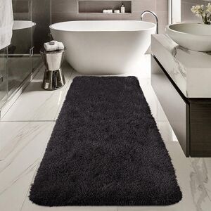 Imperial Rooms (60x220 cm- Large Bath Mat, Black) Non Slip Bath Mats Soft Shaggy Bathroom Showe Imperial Rooms (60x220 cm- Large Bath Mat, Black) Non Slip Bath Mats Soft Shaggy Bathroom Showe