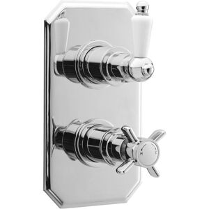Balterley Traditional Concealed Twin Thermostatic Shower Valve (1 Outlet) - Chrome - Balte Balterley Traditional Concealed Twin Thermostatic Shower Valve (1 Outlet) - Chrome - Balte