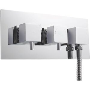 Balterley Square Concealed Twin Thermostatic Shower Valve With Diverter (1 Outlet) - Chrom Balterley Square Concealed Twin Thermostatic Shower Valve With Diverter (1 Outlet) - Chrom
