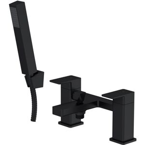 Square Bath Shower Mixer Tap with Shower Kit - Matt Black - Balterley Square Bath Shower Mixer Tap with Shower Kit - Matt Black - Balterley