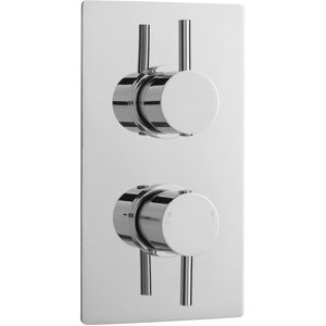 Balterley Round Concealed Twin Thermostatic Shower Valve (1 Outlet) - Chrome Balterley Round Concealed Twin Thermostatic Shower Valve (1 Outlet) - Chrome