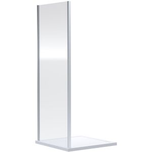 Ruwa 6mm Toughened Safety Glass Side Panel - 1900 x 700mm - Chrome - Balterley Ruwa 6mm Toughened Safety Glass Side Panel - 1900 x 700mm - Chrome - Balterley