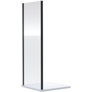 Balterley Ruwa 6mm Toughened Safety Glass Side Panel - 1900 x 700mm - Matt Black - Balterl Balterley Ruwa 6mm Toughened Safety Glass Side Panel - 1900 x 700mm - Matt Black - Balterl