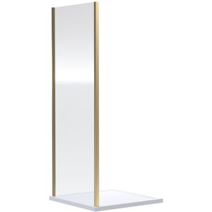 Balterley Ruwa 6mm Toughened Safety Glass Side Panel - 1900 x 900mm - Brushed Brass - Balt Balterley Ruwa 6mm Toughened Safety Glass Side Panel - 1900 x 900mm - Brushed Brass - Balt