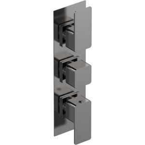 Balterley Empire Square Concealed Triple Thermostatic Shower Valve (2 Outlets) - Brushed P Balterley Empire Square Concealed Triple Thermostatic Shower Valve (2 Outlets) - Brushed P