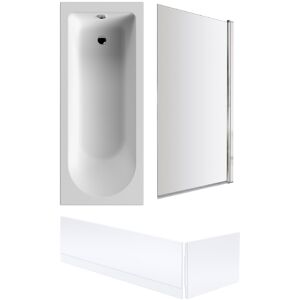 Balterley Round Single Ended 1700x700 Bath Set - Front & End Panels & Chrome Screen Balterley Round Single Ended 1700x700 Bath Set - Front & End Panels & Chrome Screen