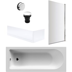 Balterley Round Single Ended 1700x700 Bath Set – Front & End Panels & Chrome Screen & Wast Balterley Round Single Ended 1700x700 Bath Set – Front & End Panels & Chrome Screen & Wast