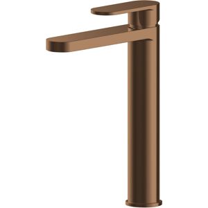 Current Round High Rise Mono Basin Mixer Tap - Brushed Bronze - Balterley Current Round High Rise Mono Basin Mixer Tap - Brushed Bronze - Balterley