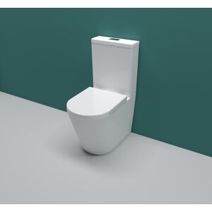 AICA Bathroom Rimless Close Coupled Toilet Modern WC Pan Cistern Soft Close Seat AICA Bathroom Rimless Close Coupled Toilet Modern WC Pan Cistern Soft Close Seat