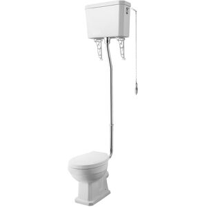 Balterley Traditional High Level Toilet Pan, Cistern, Flush Pipe Kit - White Balterley Traditional High Level Toilet Pan, Cistern, Flush Pipe Kit - White