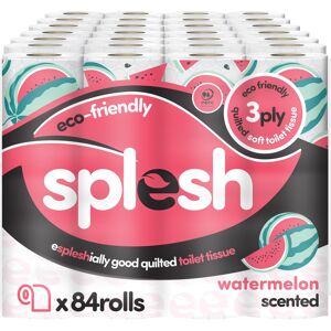 Splesh by Cusheen 3-ply Toilet Roll - Watermelon Fragrance (84 Pack) Soft, Quilt Splesh by Cusheen 3-ply Toilet Roll - Watermelon Fragrance (84 Pack) Soft, Quilt