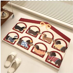 Unbranded (Dachshund visits, 60x90cm23.6x35.4in) Cartoon House Dachshund Dog Katie Imitati Unbranded (Dachshund visits, 60x90cm23.6x35.4in) Cartoon House Dachshund Dog Katie Imitati