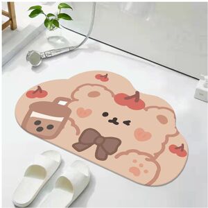 Unbranded (Brown Bear, 50x80cm19.7x31.5in60) Cartoon Diatom Mud Cloud Toilet Bathroom Star Unbranded (Brown Bear, 50x80cm19.7x31.5in60) Cartoon Diatom Mud Cloud Toilet Bathroom Star