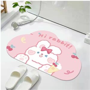 Unbranded (Pink Rabbit, 50x80cm19.7x31.5in60) Cartoon Diatom Mud Cloud Toilet Bathroom Sta Unbranded (Pink Rabbit, 50x80cm19.7x31.5in60) Cartoon Diatom Mud Cloud Toilet Bathroom Sta