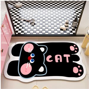 Unbranded (Cute black meow, 50X80cm19.7x31.5in) Toilet bathroom floor mat can be cut diato Unbranded (Cute black meow, 50X80cm19.7x31.5in) Toilet bathroom floor mat can be cut diato
