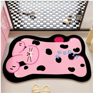 Unbranded (Rose red rabbit, 80X120cm31.5x47.2in) Toilet bathroom floor mat can be cut diat Unbranded (Rose red rabbit, 80X120cm31.5x47.2in) Toilet bathroom floor mat can be cut diat