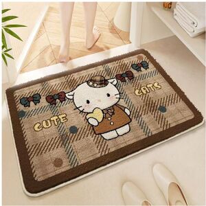 Unbranded (Kitty Hat, 50x80cm19.7x31.5in) Cartoon bathroom floor mat plush soft imitation Unbranded (Kitty Hat, 50x80cm19.7x31.5in) Cartoon bathroom floor mat plush soft imitation