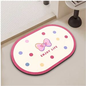 Unbranded (D bow, 40X60cm15.7x23.6in) Bathroom non-slip floor mat, door water-absorbing qu Unbranded (D bow, 40X60cm15.7x23.6in) Bathroom non-slip floor mat, door water-absorbing qu