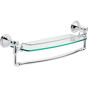 DELTA 79710 Cassidy Glass Bathroom Shelf with Towel Bar 18 inch Chrome DELTA 79710 Cassidy Glass Bathroom Shelf with Towel Bar 18 inch Chrome