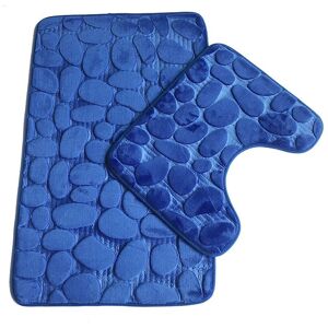 Unbranded (Royal Blue) Bath Pebbles Mat Pedestal Memory Foam Set Non Slip Soft Toliet Bath Unbranded (Royal Blue) Bath Pebbles Mat Pedestal Memory Foam Set Non Slip Soft Toliet Bath