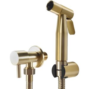 Torribaly Bathroom Toilet Bidet Tap Kit Brushed Gold Wall Mounted Sprayer Shower with Shut Torribaly Bathroom Toilet Bidet Tap Kit Brushed Gold Wall Mounted Sprayer Shower with Shut