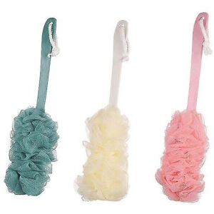 Unbranded Barsinfi Pack Of 3 Shower Sponge with Handle,back Scrubber, Mesh Bath Brush with Unbranded Barsinfi Pack Of 3 Shower Sponge with Handle,back Scrubber, Mesh Bath Brush with