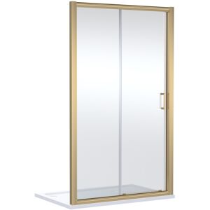 Balterley Contemporary 8mm Glass Sliding Reversible Sliding Shower Door, 1200mm, Brushed B Balterley Contemporary 8mm Glass Sliding Reversible Sliding Shower Door, 1200mm, Brushed B