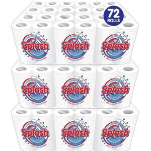 Unbranded (72 Rolls (18 x 4-packs)) Splash Kitchen Rolls 72-48-24-16 4-Pack 2-Ply Paper To Unbranded (72 Rolls (18 x 4-packs)) Splash Kitchen Rolls 72-48-24-16 4-Pack 2-Ply Paper To