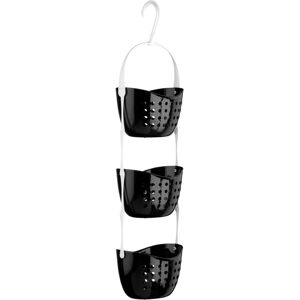Premier Housewares 1601485 3-Tier Shower Caddy - Black Height 83 cm x width 23 c Premier Housewares 1601485 3-Tier Shower Caddy - Black Height 83 cm x width 23 c