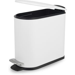 Beldray Bathroom Pedal Bin ? 5 Litre Small Toilet Bin, Soft Closing Lid, D-Shape Beldray Bathroom Pedal Bin ? 5 Litre Small Toilet Bin, Soft Closing Lid, D-Shape