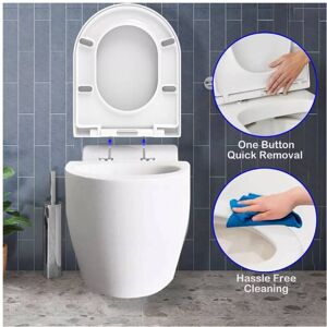 Unbranded Shape Luxury D Toilet Seat Heavy Duty White Soft Close Top Tool Hinges Release Unbranded Shape Luxury D Toilet Seat Heavy Duty White Soft Close Top Tool Hinges Release
