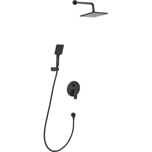 Beliani Concealed Shower Set with Rainshower GUARATUBA Black Beliani Concealed Shower Set with Rainshower GUARATUBA Black