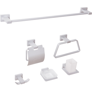 Beliani 6-Piece Bathroom Hardware Set Riohacha - Bathroom Hardware Set Beliani 6-Piece Bathroom Hardware Set Riohacha - Bathroom Hardware Set