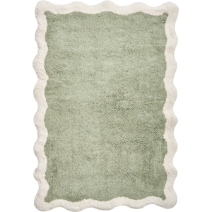 Beliani Bath Mat NANGAL Green 60 x 90 cm Cotton Beliani Bath Mat NANGAL Green 60 x 90 cm Cotton