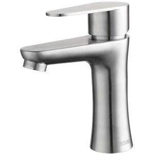 Unbranded Basin Mixer Brushed Stainless Steel Single-Handle Hot and Cold Bathroom Sink Bas Unbranded Basin Mixer Brushed Stainless Steel Single-Handle Hot and Cold Bathroom Sink Bas