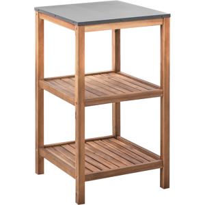 Beliani Outdoor Kitchen Island BRUCOLI Acacia Wood Brown Beliani Outdoor Kitchen Island BRUCOLI Acacia Wood Brown