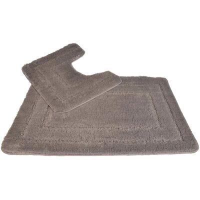 Allure Bath Fashions Lisa Silver Grey Bath Mat Set - Bath Type Allure Bath Fashions Lisa Silver Grey Bath Mat Set - Bath Type