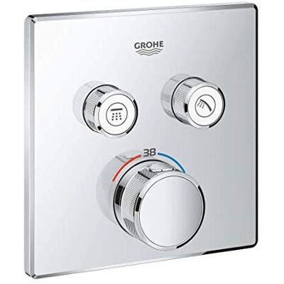 Grohe Grohtherm SmartControl Thermostat - Concealed Square 2 Valves Grohe Grohtherm SmartControl Thermostat - Concealed Square 2 Valves
